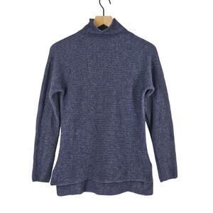 BENEDETTA B WOMEN’S BLUE/GRAY KNIT SWEATER – SIZE M – MERINO WOOL BLEND – ITALY